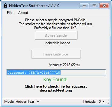 Vô hiệu hóa mã độc HiddenTear Ransomware với HT Brute Forcer - Ảnh minh hoạ 6