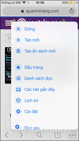 Chrome iPhone tiếng Việt