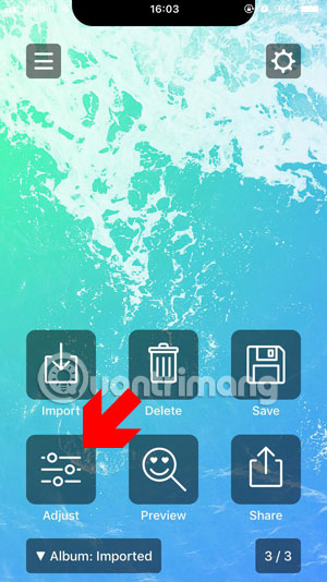 Chọn công cụ Adjust