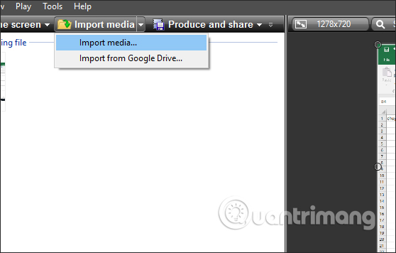 Nhập video vào Camtasia