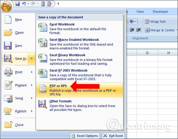 Cách đơn giản để chuyển file Excel sang PDF - Ảnh minh hoạ 3