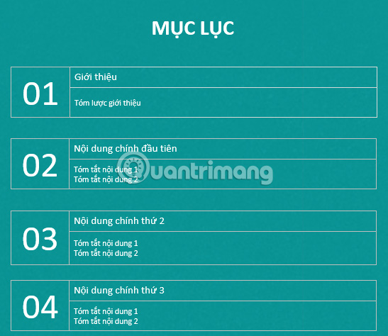 10 mẫu mục lục ấn tượng cho Microsoft Word