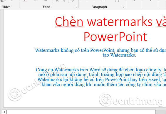 Cách tạo Watermark trên PowerPoint - Ảnh minh hoạ 9