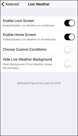 Chỉnh Live Weather