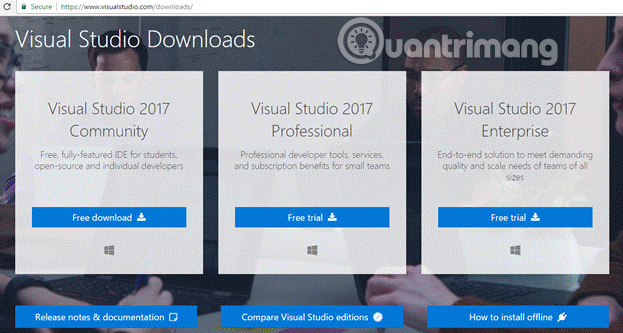 Cách tạo file cài Visual Studio offline 