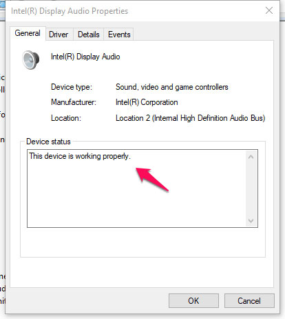 Nếu nó không hoạt động chính xác, hãy nhấp vào tab driver và chọn tùy chọn update.