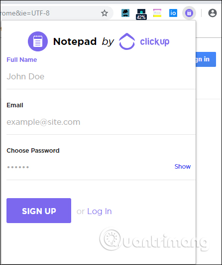 Nhập thông tin tài khoản