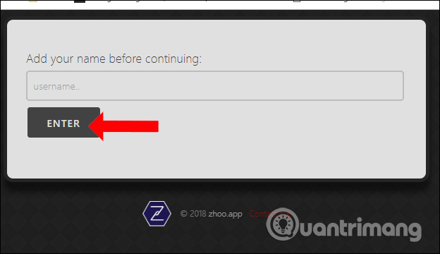 Nhập tên người dùng