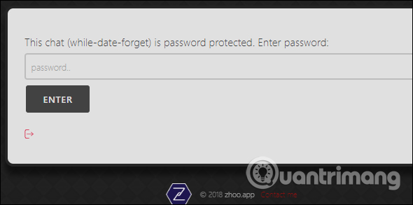 Nhập mật khẩu phòng chat