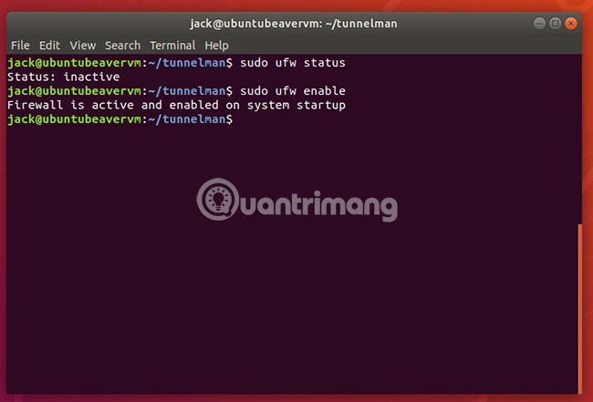 Kích hoạt tường lửa