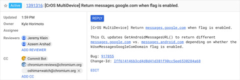 Google thông báo cho Chromebook về việc dừng sử dụng URL Android.com cho Messages và chuyển sang Google.com