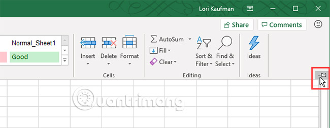 4 mẹo cần thiết để quản lý Ribbon Excel - Ảnh minh hoạ 7
