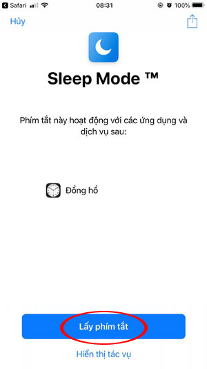 Lấy Sleeping Mode