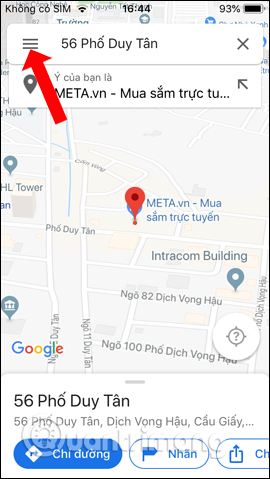 Giao diện bản đồ