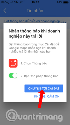Chuyển tới Cài đặt