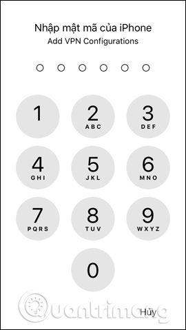 Nhập mật khẩu máy