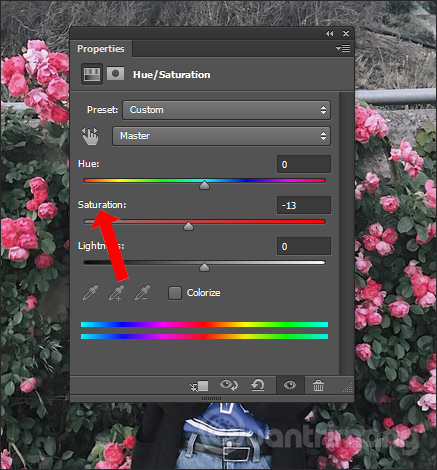 Adjust color parameters