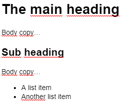 Ví dụ đầu mục trang
