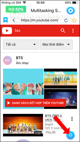 Trở về giao diện chia đôi