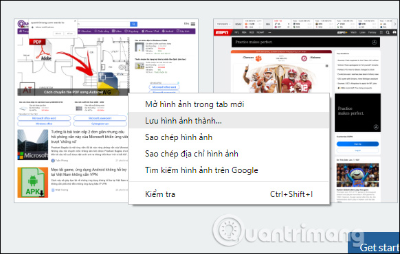 Giao diện ảnh chụp