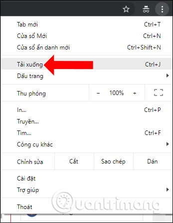 Mở thư mục Tải xuống