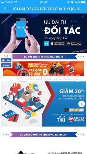 Mã giảm giá Tiki