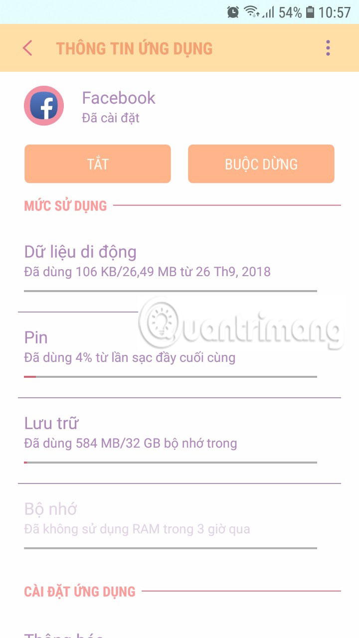 Không thể gỡ cài đặt