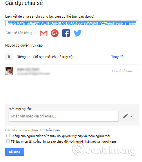 Chia sẻ bản vẽ