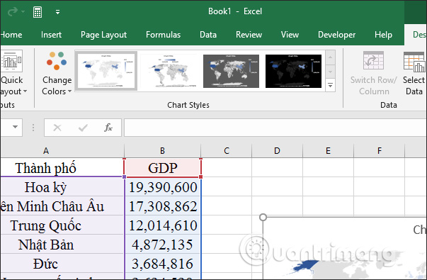 Cách vẽ biểu đồ bản đồ trên Excel - Ảnh minh hoạ 4