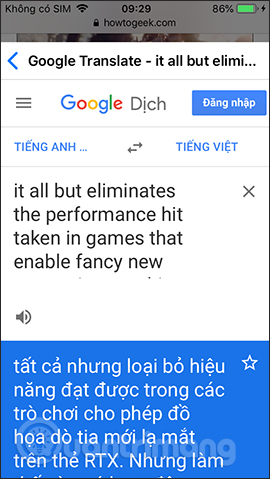 Translate text