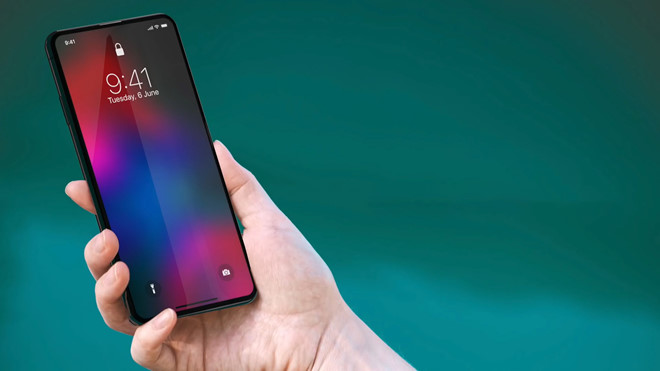 Cảm biến nhận diện khuôn mặt Face ID sẽ được đặt ở khu vực trượt ẩn dưới màn hình