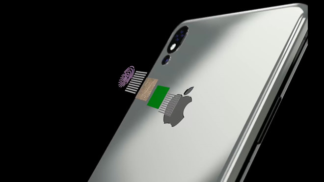 Cảm biến vân tay được tích hợp vào logo Apple ở phía mặt lưng