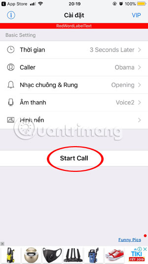 Bắt đầu cuộc gọi