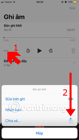 Thêm bảng ghi âm