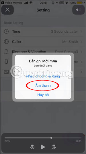 Thêm vào menu Âm thanh