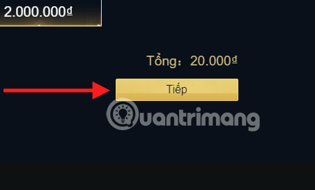 Chọn hình thức thanh toán
