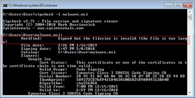 Hiển thị trong command line 