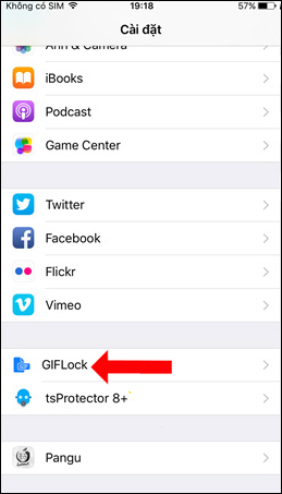 Truy cập Cài đặt