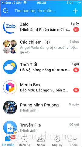 Nhấn Danh bạ