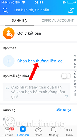 Thêm bạn vào danh sách