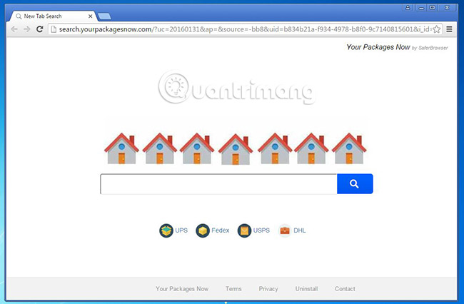 Cách loại bỏ browser hijacker Search.yourpackagesnow.com