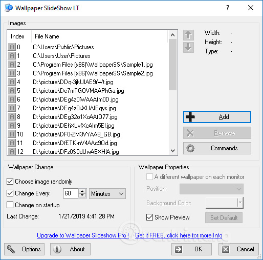 Danh sách hình ảnh