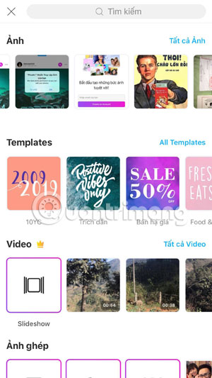 Chọn ảnh trong Album