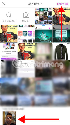 Thêm ảnh để ghép mặt 