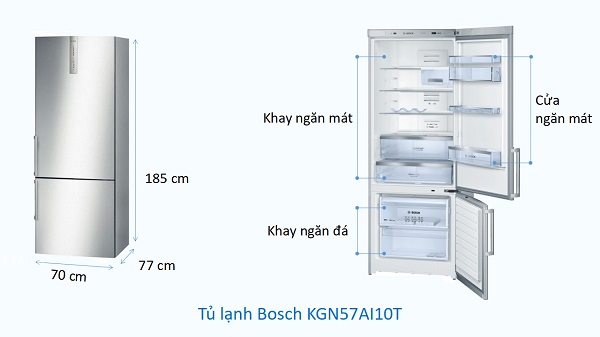 Kích thước Tủ lạnh Bosch KGN57AI10T