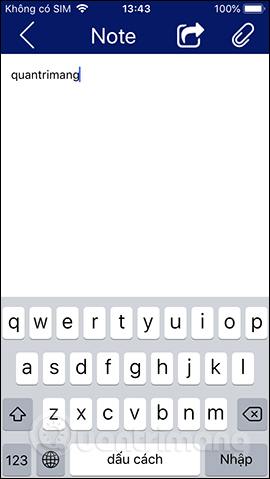 Nhập nội dung ghi chú