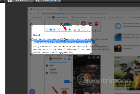 Chỉnh kích thước vùng làm mờ