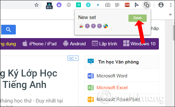 Nhấn nút Save