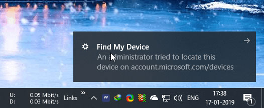  Ngay khi bạn nhấp vào liên kết Find my device, Microsoft sẽ cố gắng thu thập các dữ liệu về vị trí của thiết bị