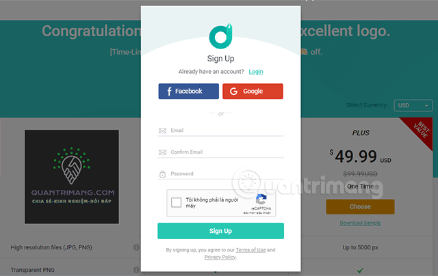Đăng ký tài khoản trên DesignEvo